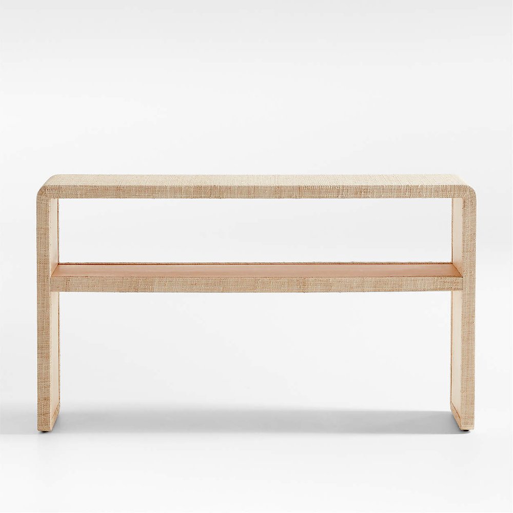 Meadow Grasscloth Console Table - $1,099 - Crate &amp; Barrel