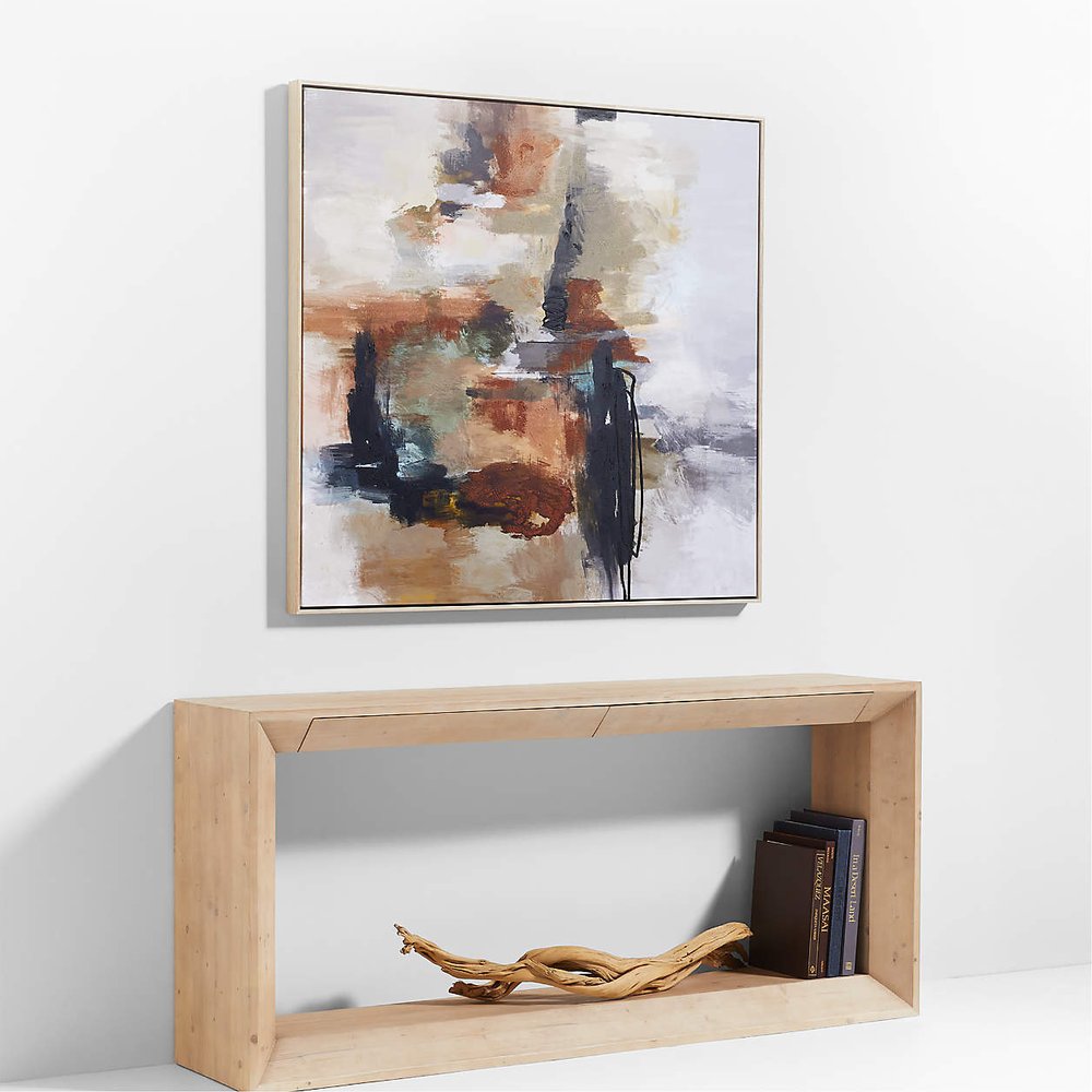 Vernon 72" Natural Pine Wood Storage Console Table - $1,399 - Crate &amp; Barrel