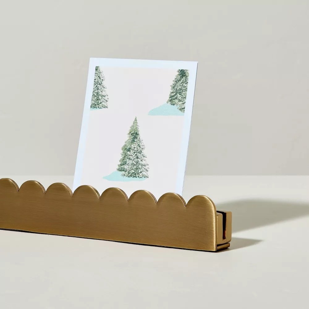 26" Scalloped Metal Christmas Card Holder - $24.99