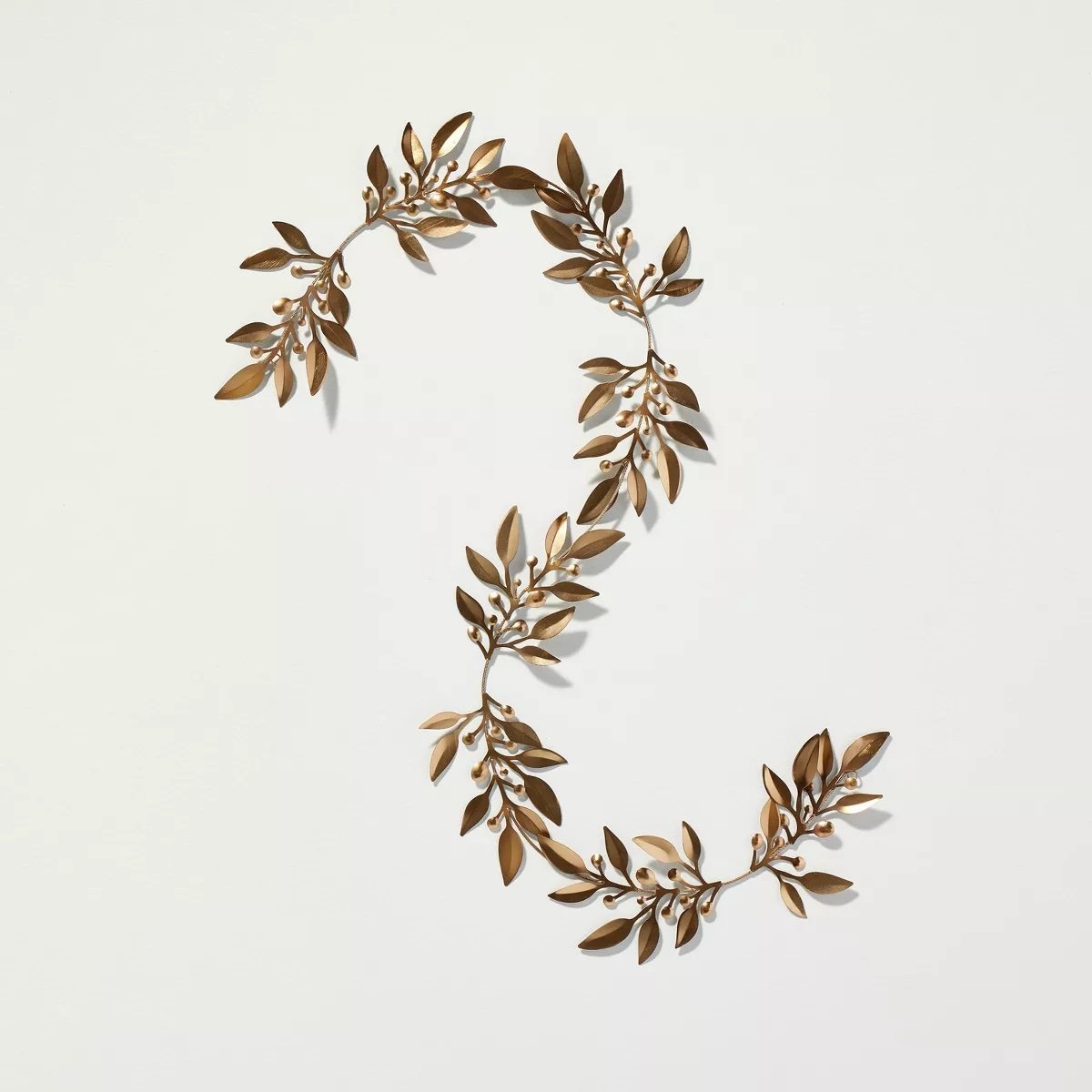 5' Decorative Metal Leaf Christmas Garland - $19.99