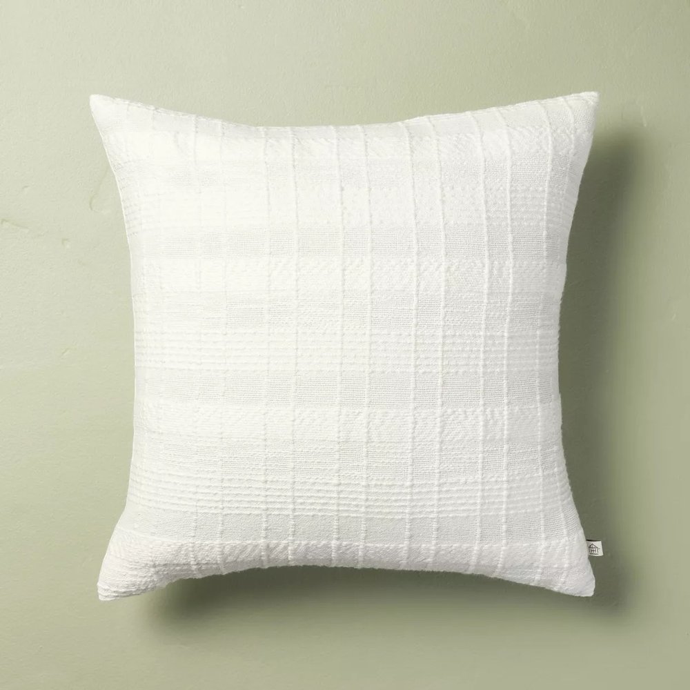 Textured Crosshatch Stripe Square Throw Pillow - $19.99