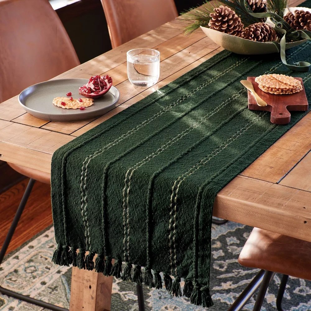 Cotton Textured Single Layer Table Runner - $15
