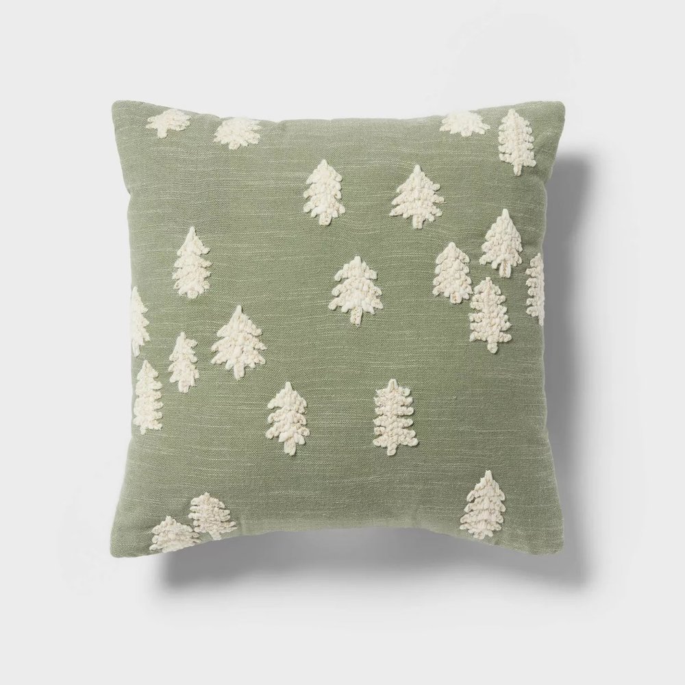 Traditional Trees Square Deco Pillow - $25