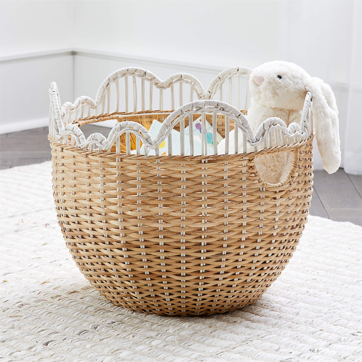 Crate &amp; Kids - $79 - Wicker Cloud Floor Storage Basket