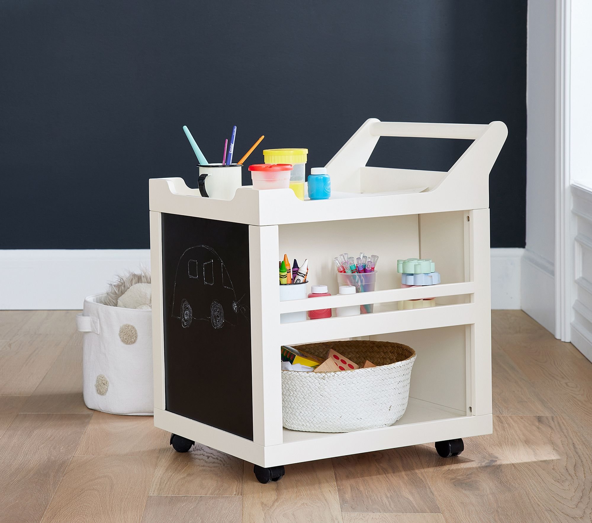 Pottery Barn Kids - $229 - Carolina Rolling Art Cart With Chalkboard