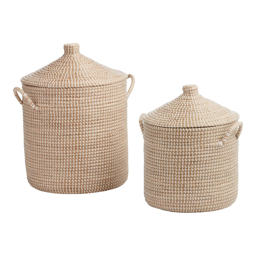 World Market - $59.99 - $89.99 - Adira White Seagrass Basket With Lid