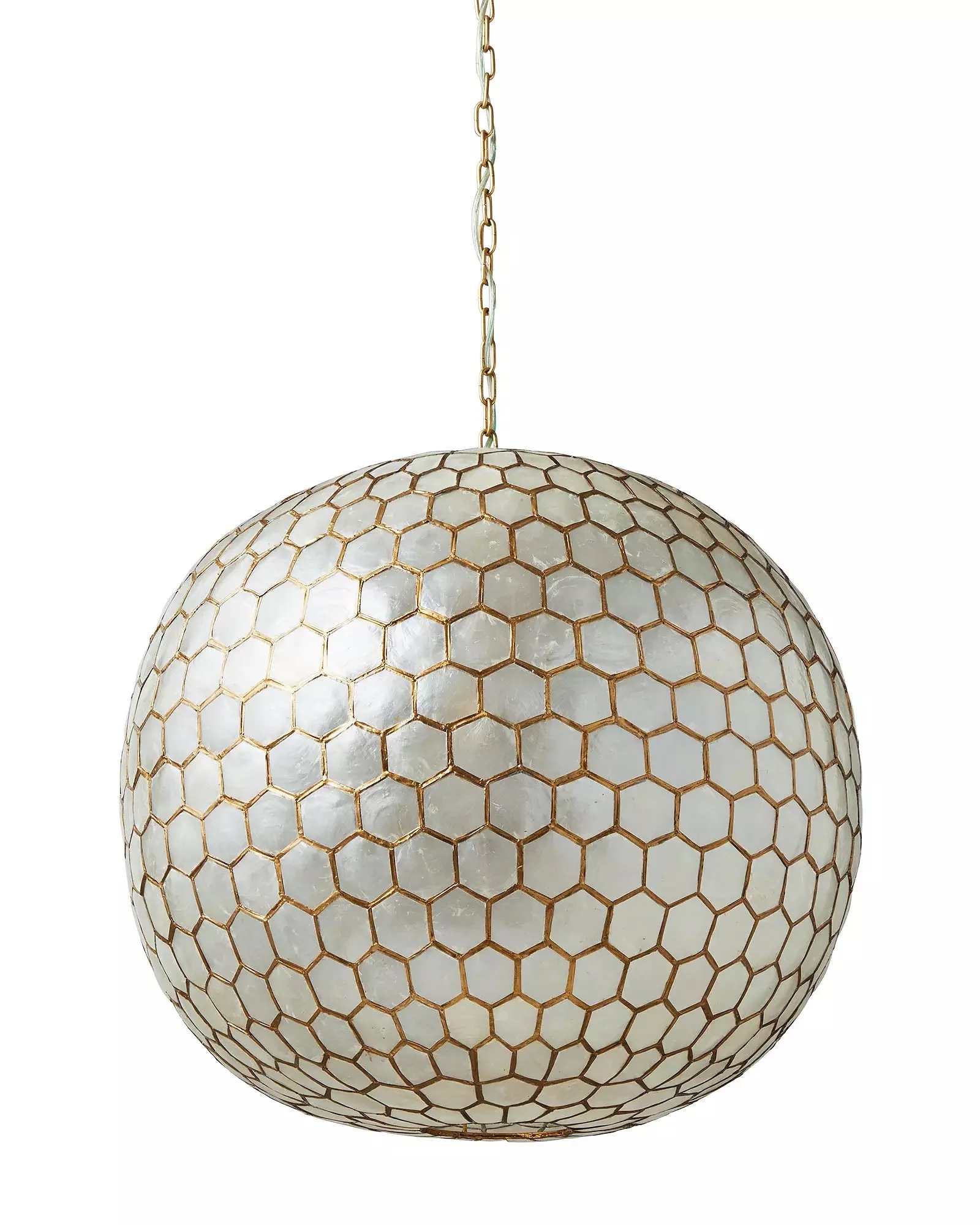 Serena &amp; Lily - $748 - Capiz Honeycomb Pendant