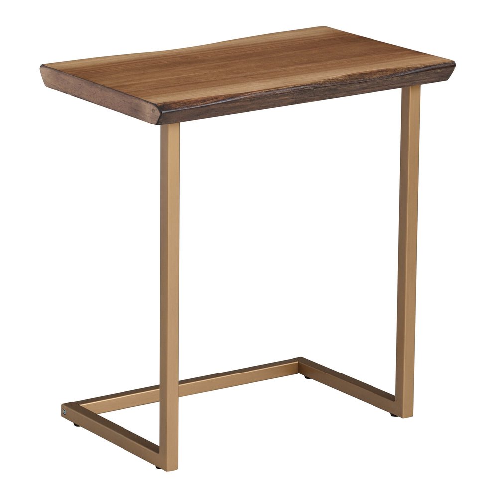World Market - $129.99 - Sloan Faux Live Edge Wood and Gold Metal Laptop Table
