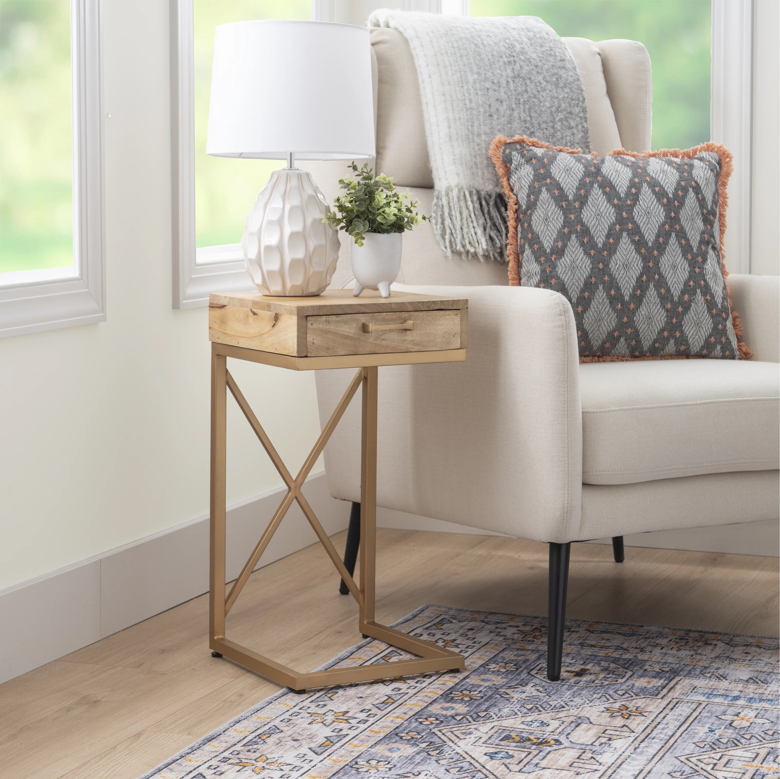 Wayfair - $81.99 - Holte Solid Wood C Table End Table with Storage