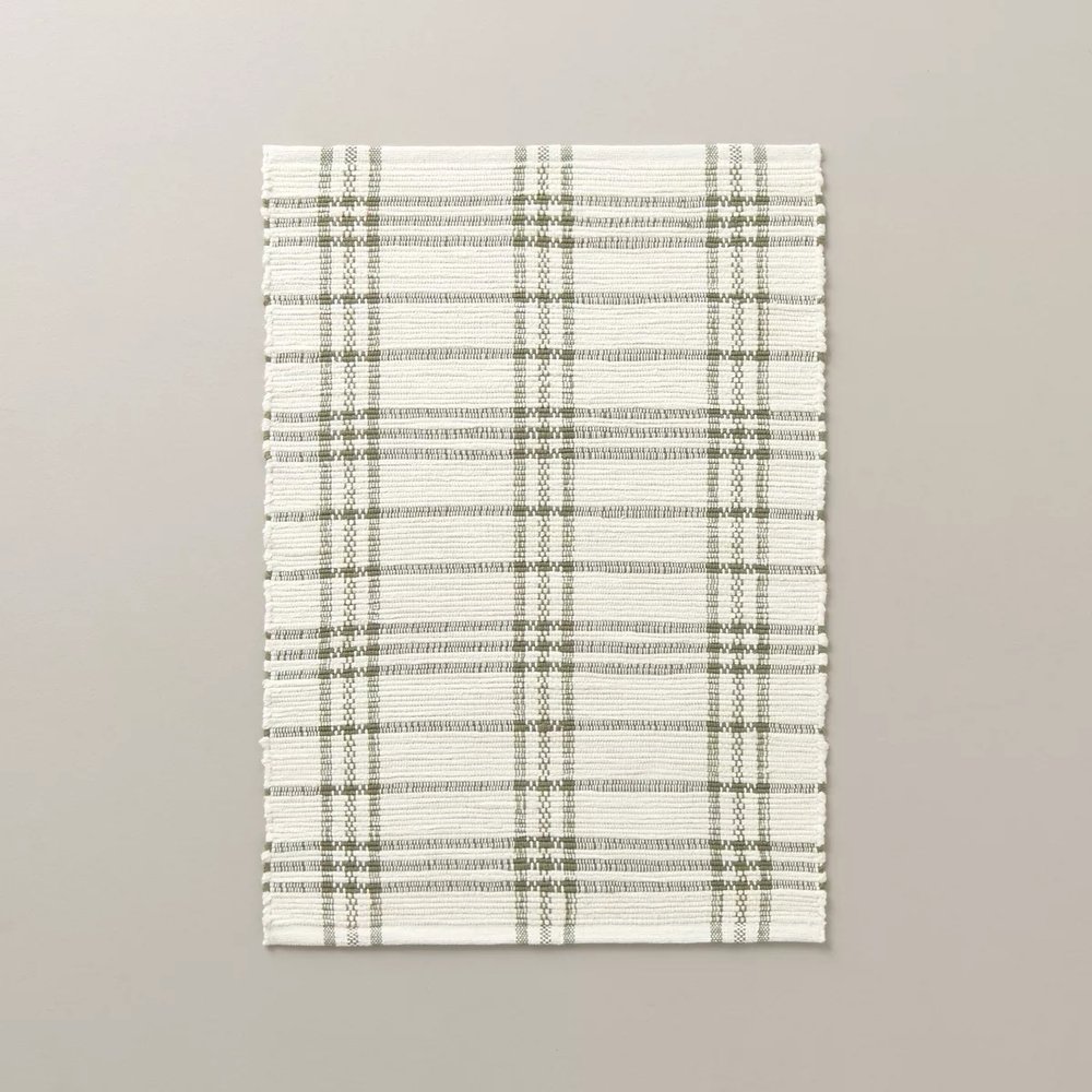 Target - $24.99 - Tri-Stripe Plaid Handmade Woven Area Rug