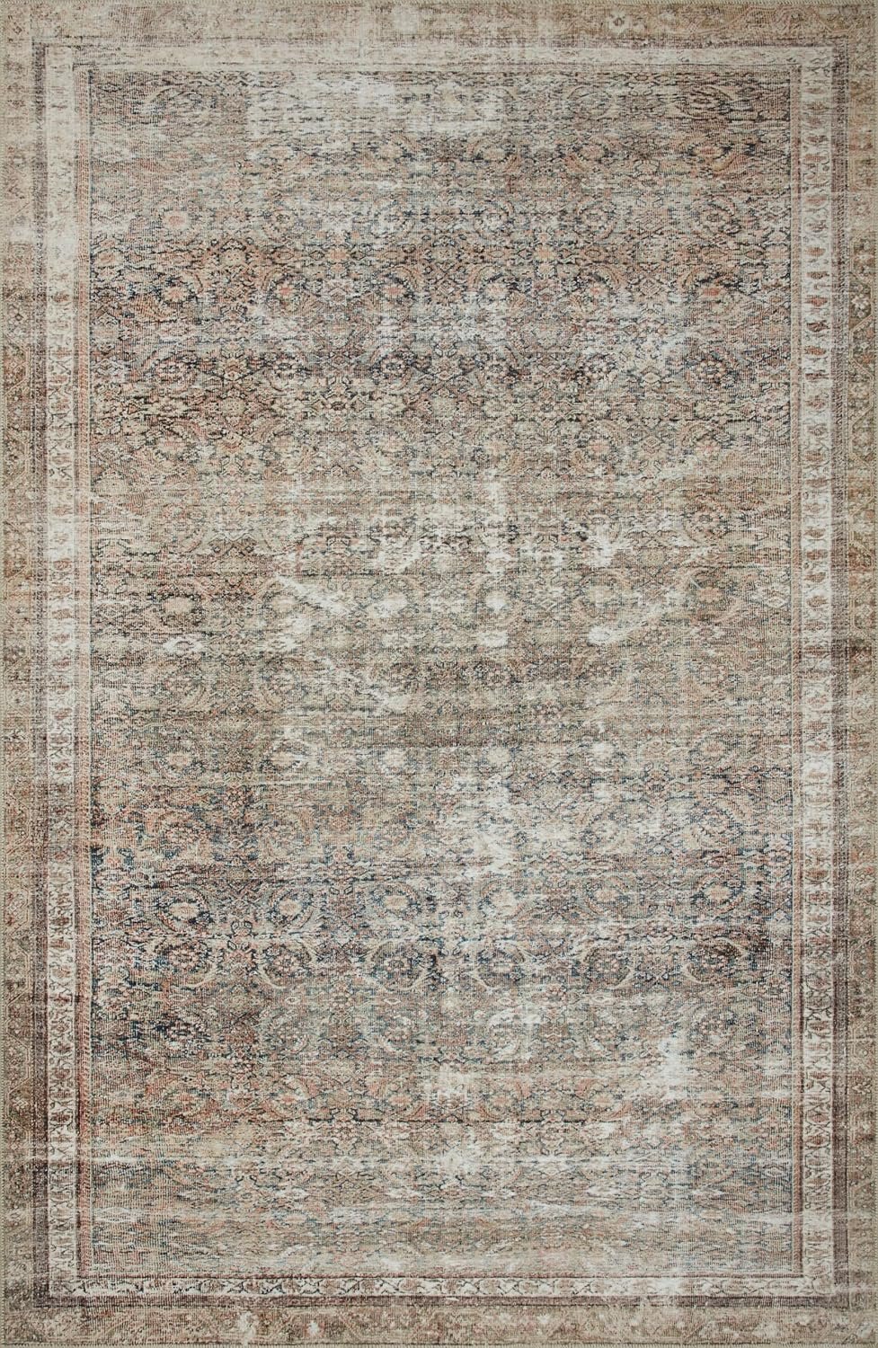 Amazon - $36.39 - Loloi Chris Loves Julia Jules Collection JUL-09 Ink/Terracotta Accent Rug
