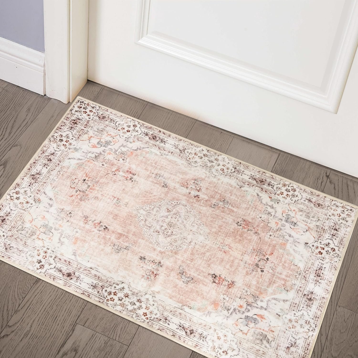 Amazon - $23.99 - MUJOO Pink Area Rug