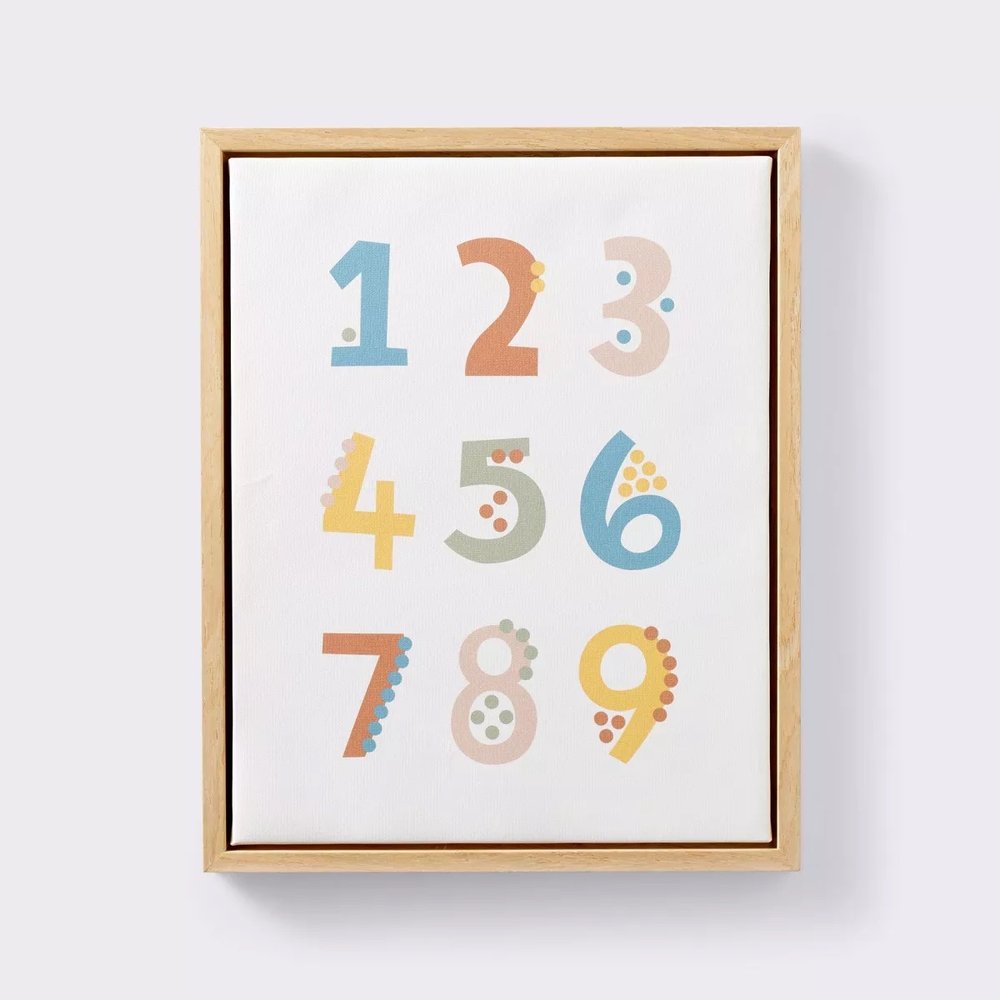 Target - $14.99 - Framed Canvas - Numbers