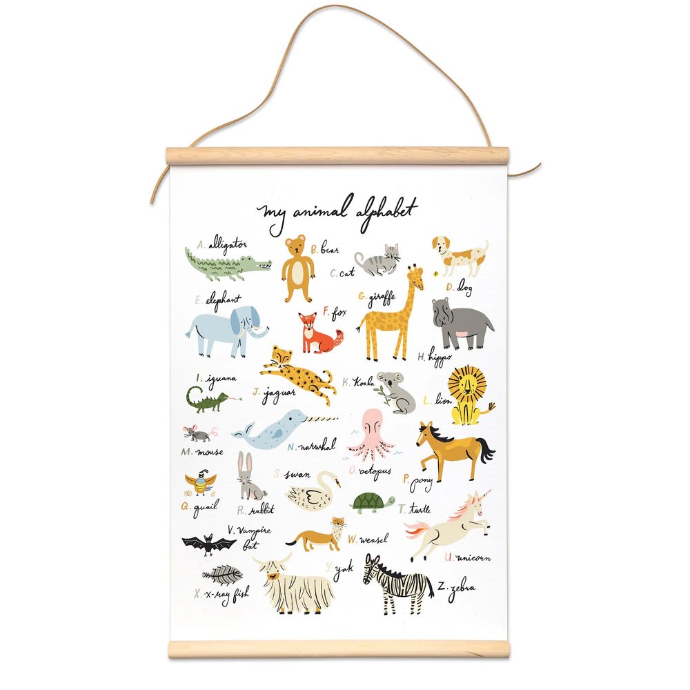 Etsy - $54 - Animal Alphabet Canvas Banner 