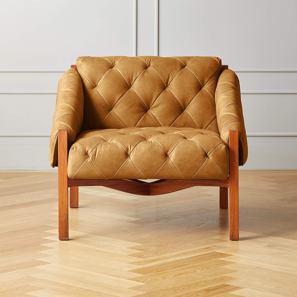 CB2 - $1,299 - Abruzzo Leather Tufted Chair