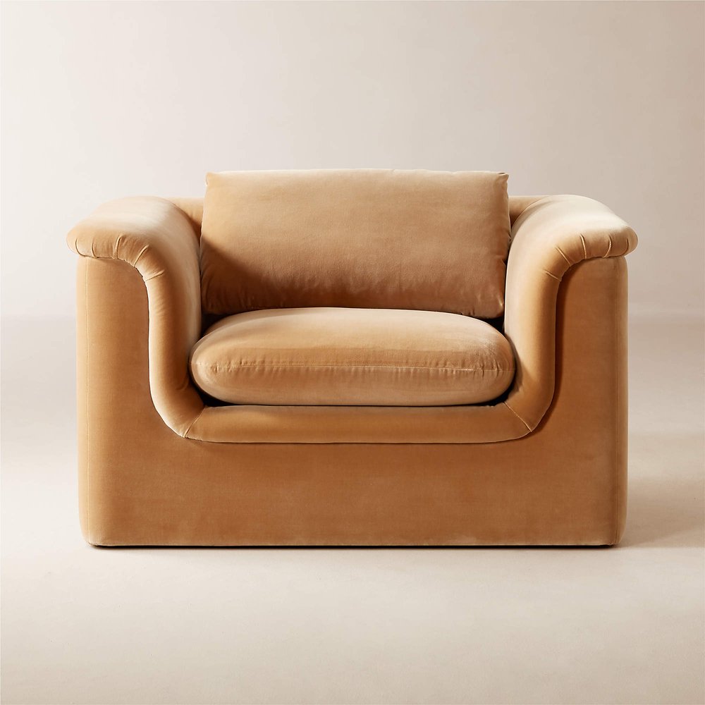 CB2 - $999 - Mardones Velvet Lounge Chair