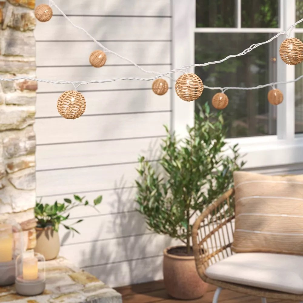 $15 - 10ct LED Indoor Outdoor Orb and Globe String Lights