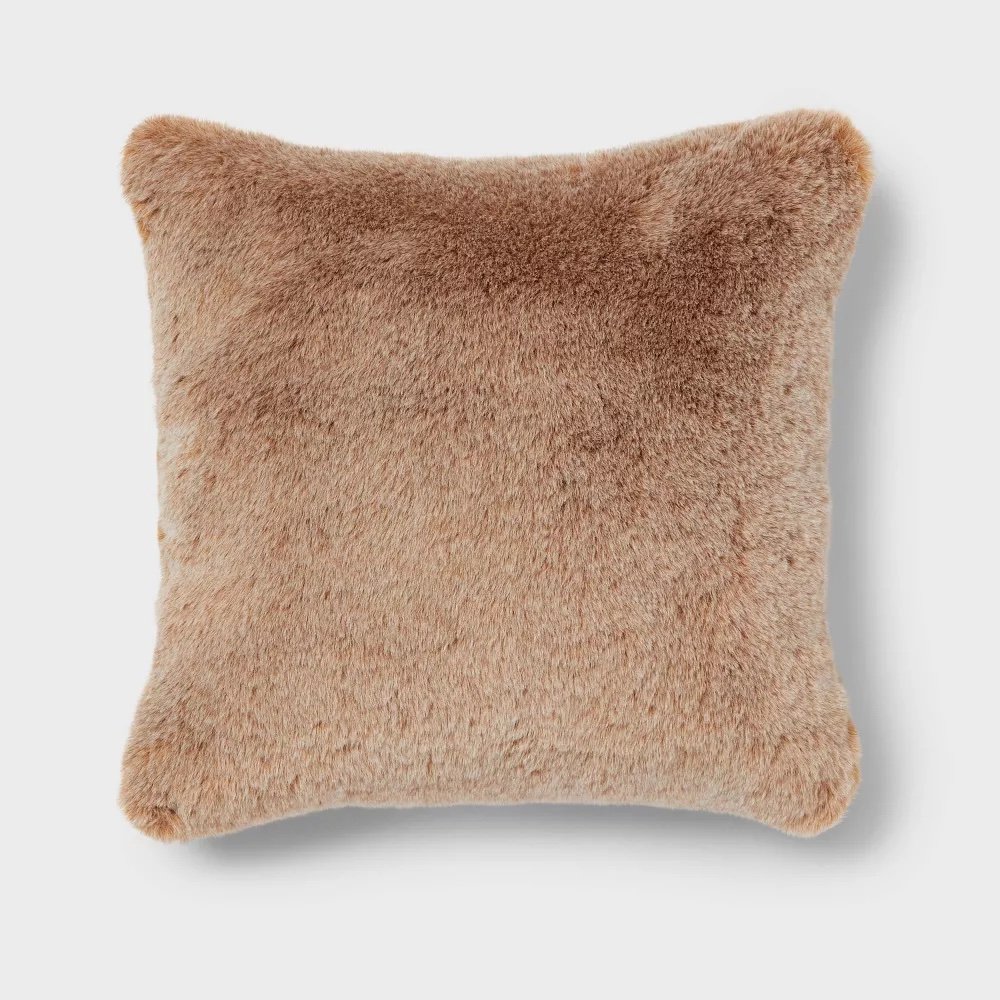 Target - $25 - Square Luxe Faux Fur Throw Pillow