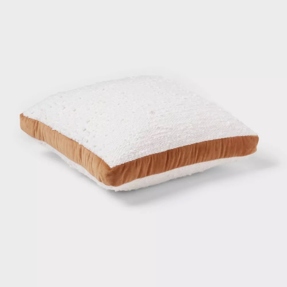 Target - $25 - Square Boucle Velvet Gusset Throw Pillow