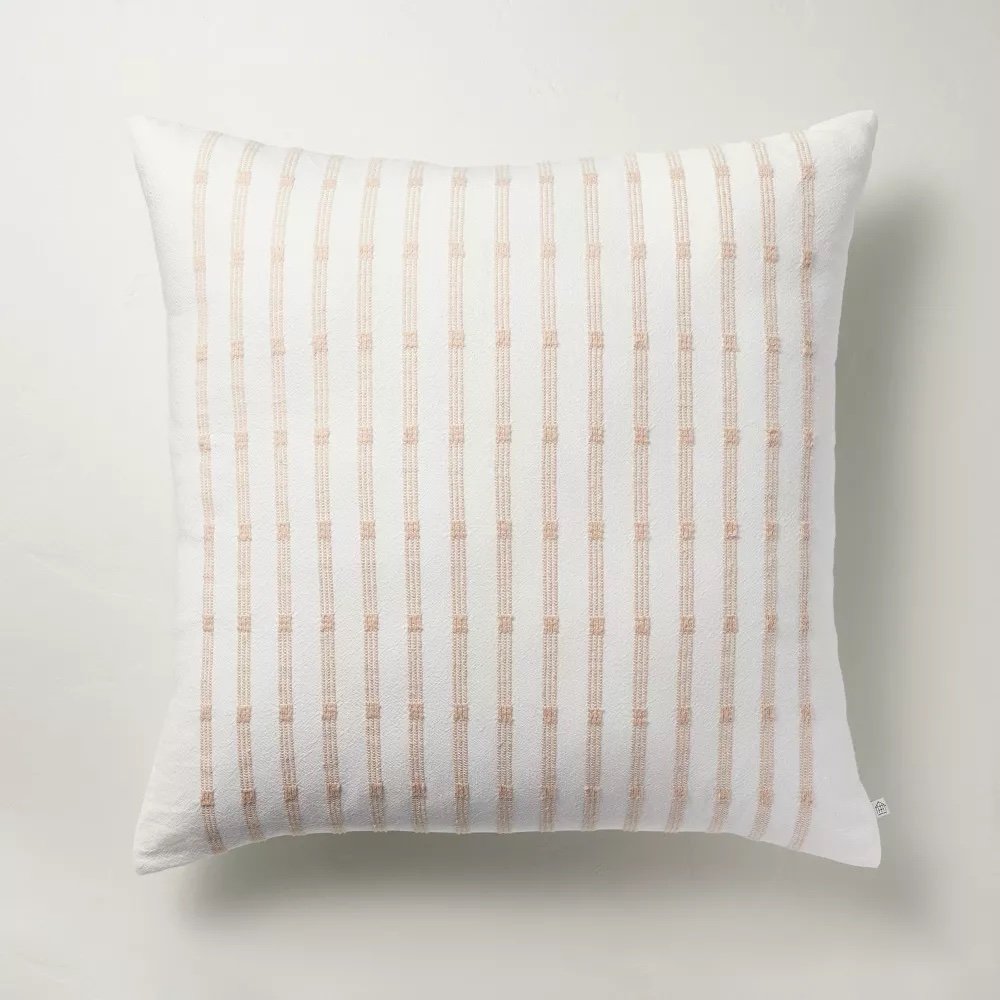 Target - $19.19 - Textured Rail Stripe Square Throw Pillow