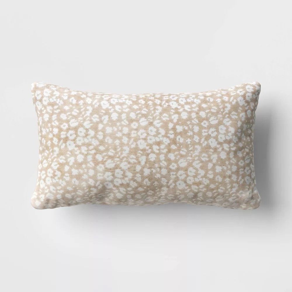 Target - $20 - Velvet Jacquard Cheetah Lumbar Throw Pillow