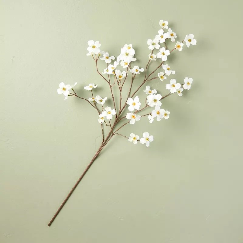28" Faux White Dogwood Flower Stem - $4.99