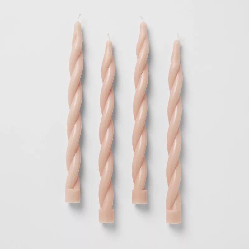 4pk Taper Set Light Pink Twist - $10
