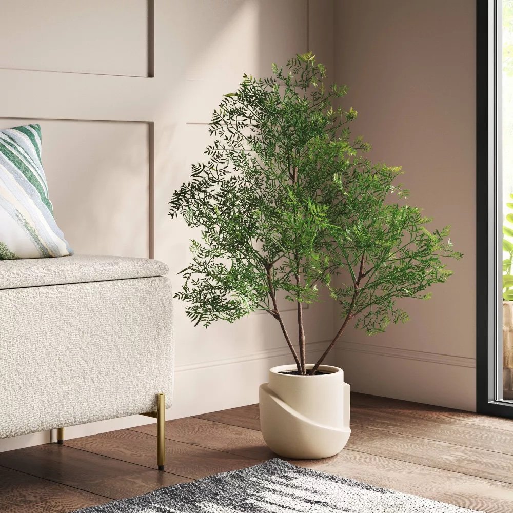 Luxe Mini Tree in Geometric Pot - $30