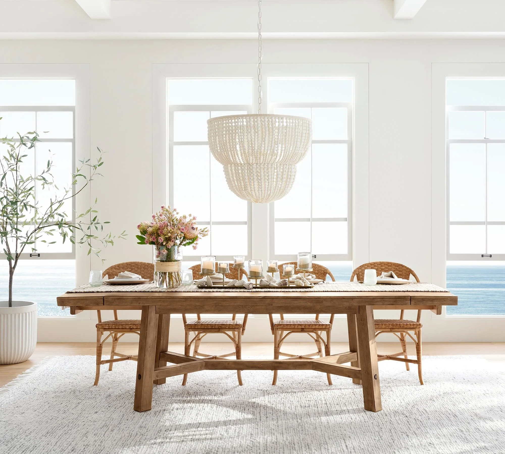Pottery Barn - $1,799 - Rustic Farmhouse Extending Dining Table