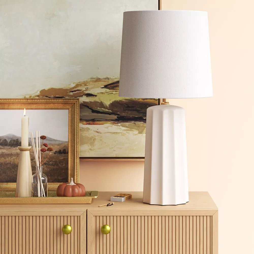 Target - $60 - Ribbed Ceramic Table Lamp
