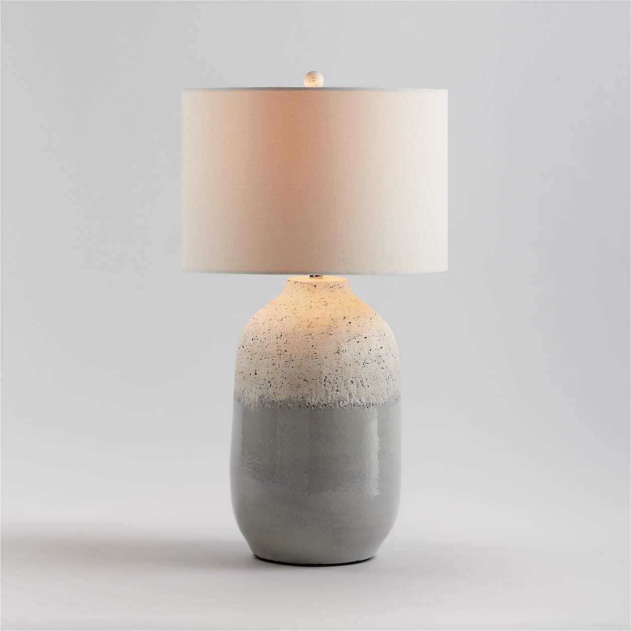 Crate &amp; Barrel - $160.30 - Quinn Large White Ceramic Table Lamp 25.75"