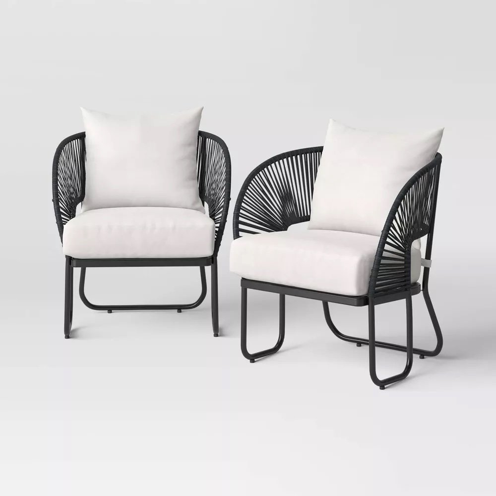 Target - $400 - 2pc Mackworth Rope Outdoor Patio Club Chairs