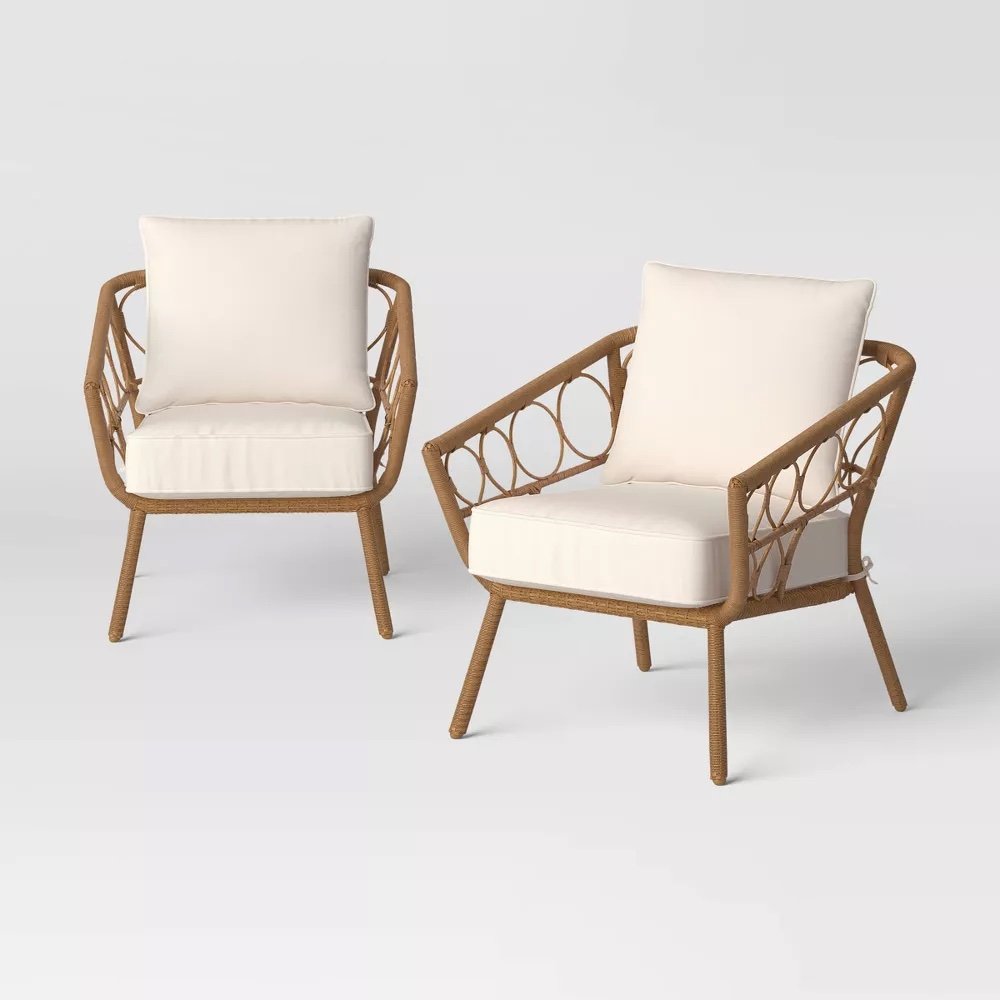 Target - $550 - 2pc Britanna Outdoor Patio Club Chairs