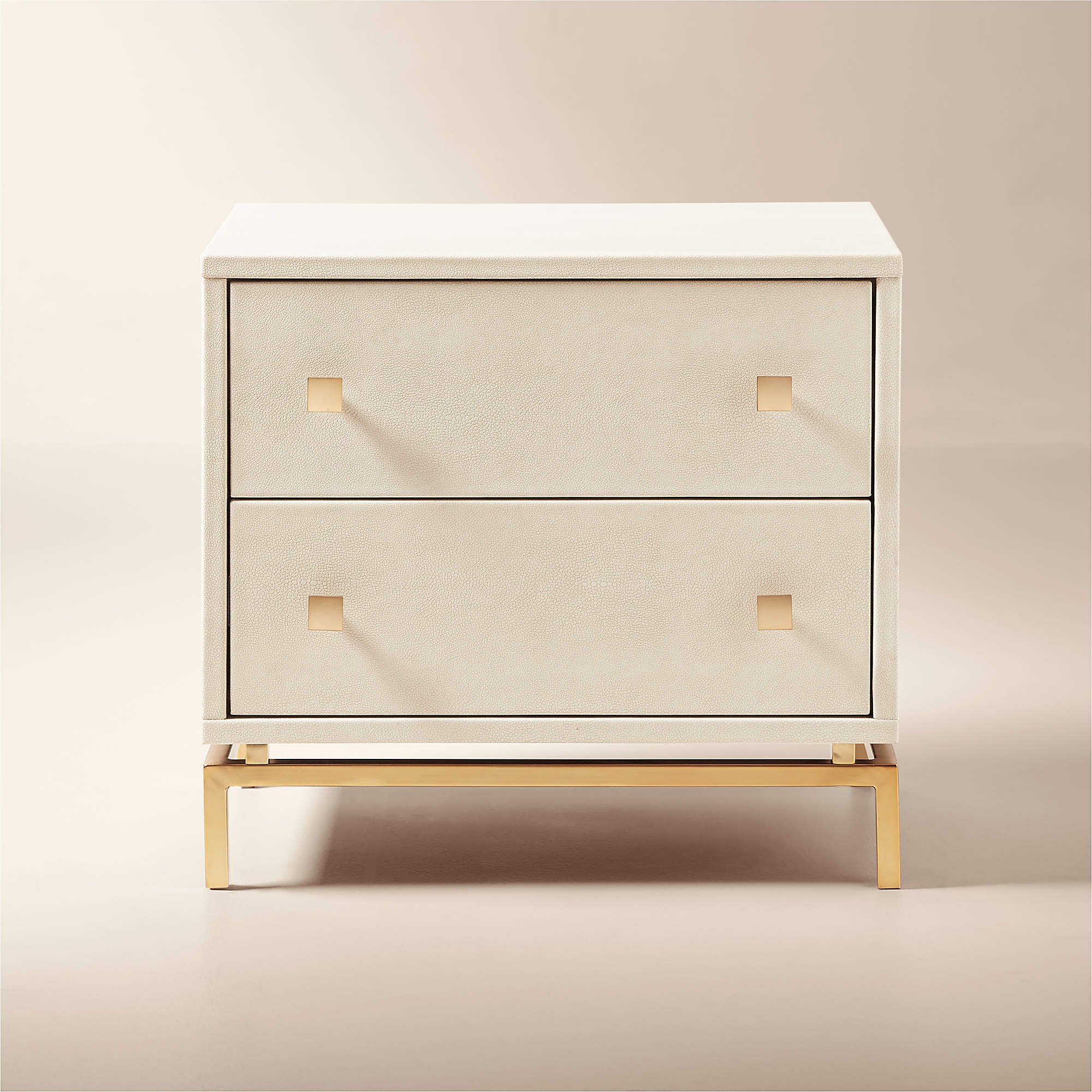 CB2 - $699 - Shagreen 24" Warm White 2-Drawer Nightstand
