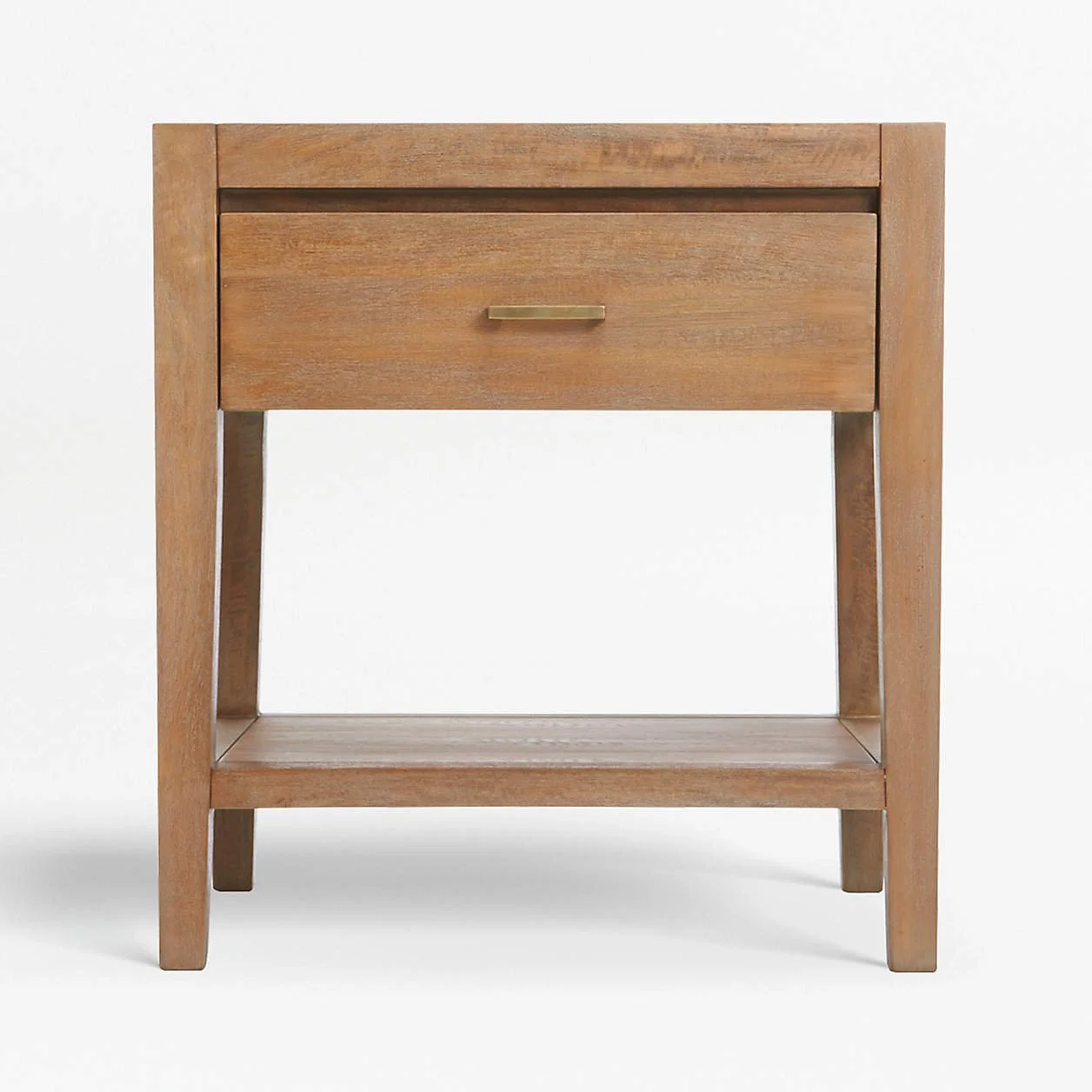 Crate &amp; Barrel - $599 - Dawson 24" Light Brown Wood Nightstand