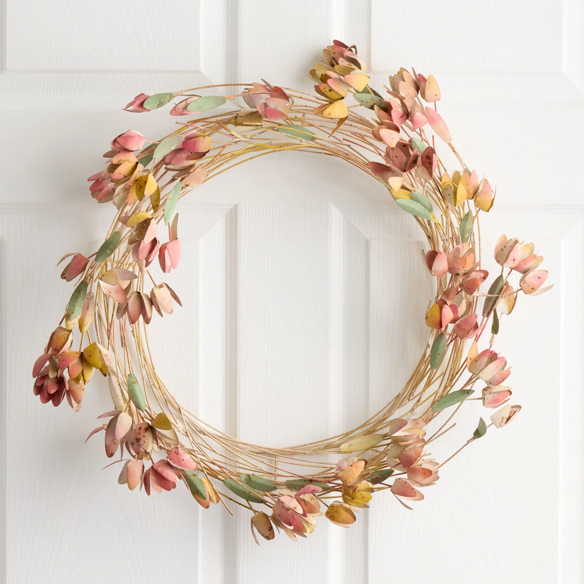 World Market - $79.99 - Pink Metal Tulip Wreath