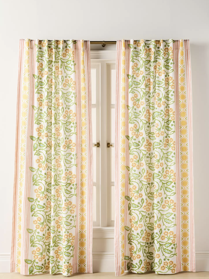 Anthropologie - $128 - Ellen Merchant Cotton Printed Floral Curtain