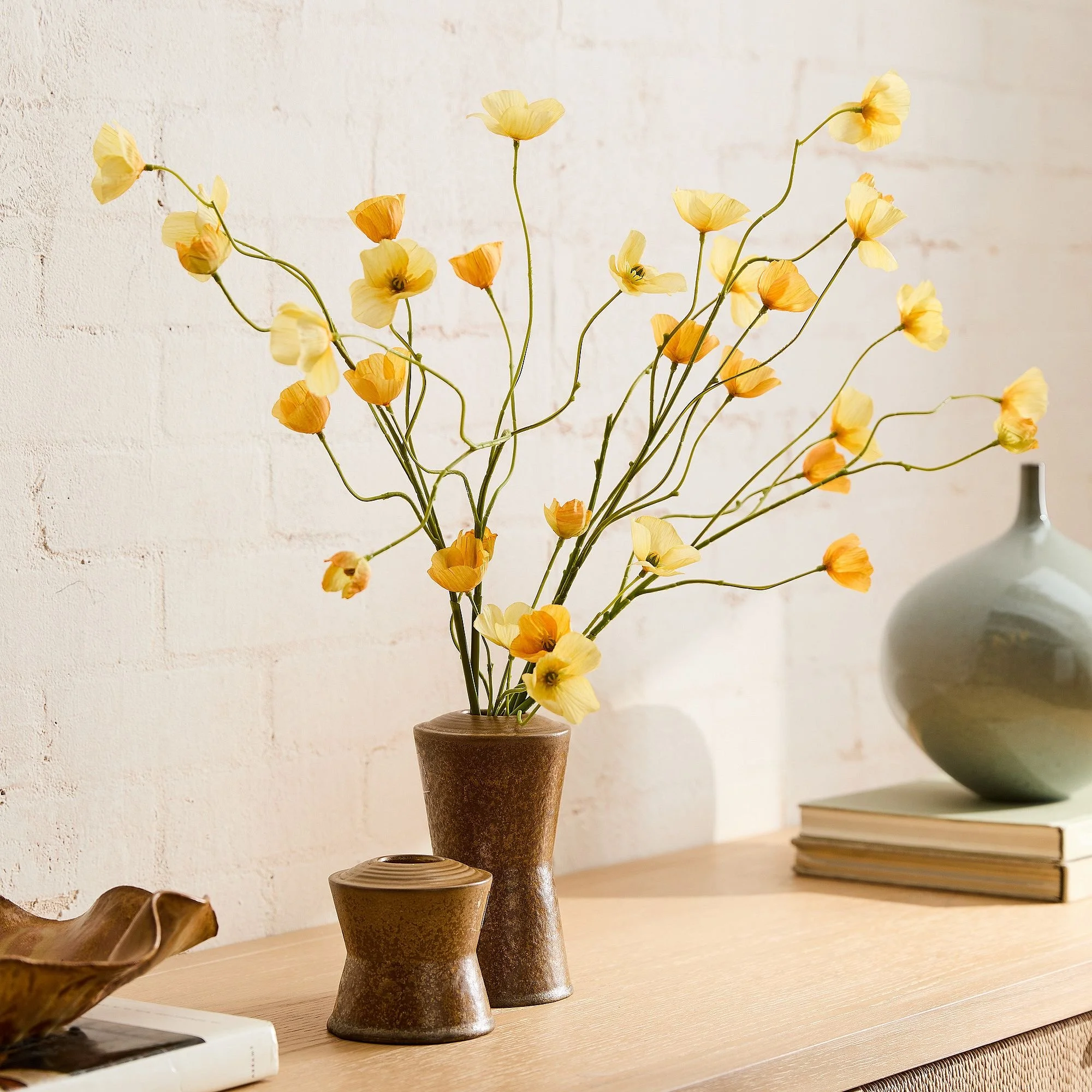 West Elm - $29.50 - Faux Yellow Poppy Bundle