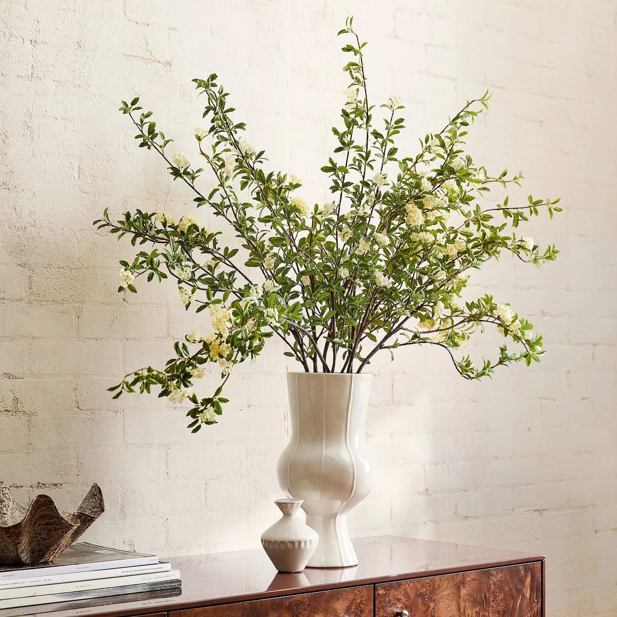 West Elm - $149.50 - Faux White Blossom Bundle