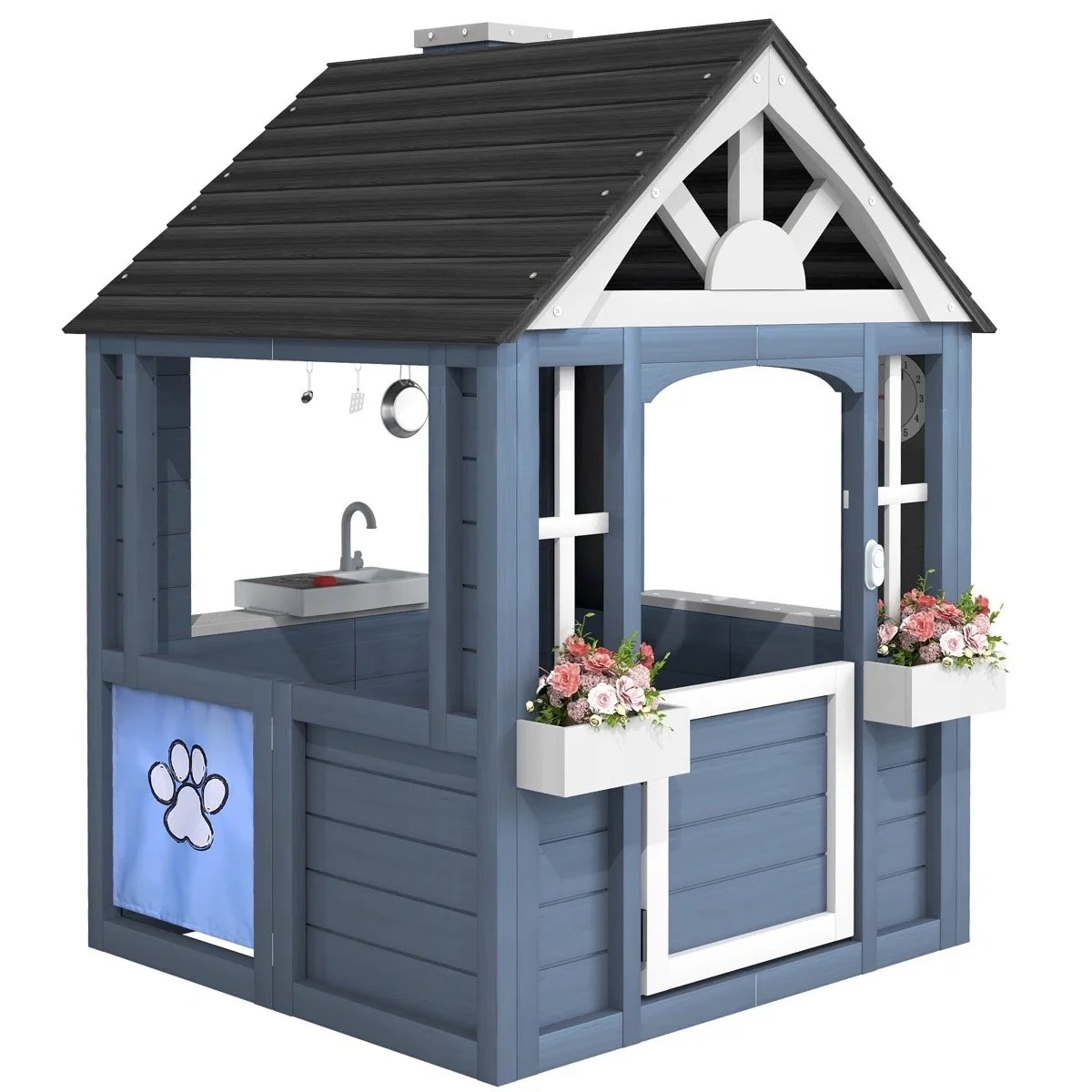 Wayfair - $369.99 - Antigone Cedar Backyard Playhouse With Toy Kitchen
