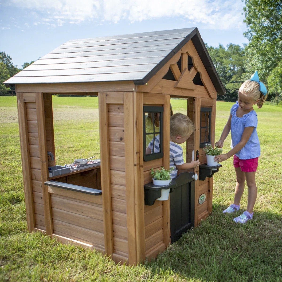 Wayfair - $249 - Backyard Discovery Sweetwater Indoor/Outdoor Cedar Playhouse with Kitchen