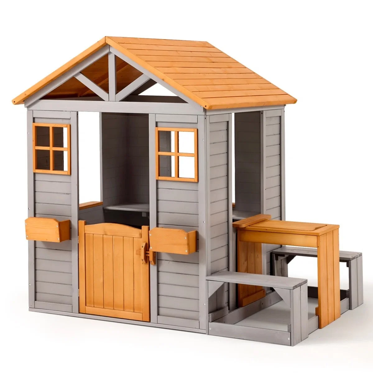 Wayfair - $309.99 - Wooden Outdoor Kids Playhouse