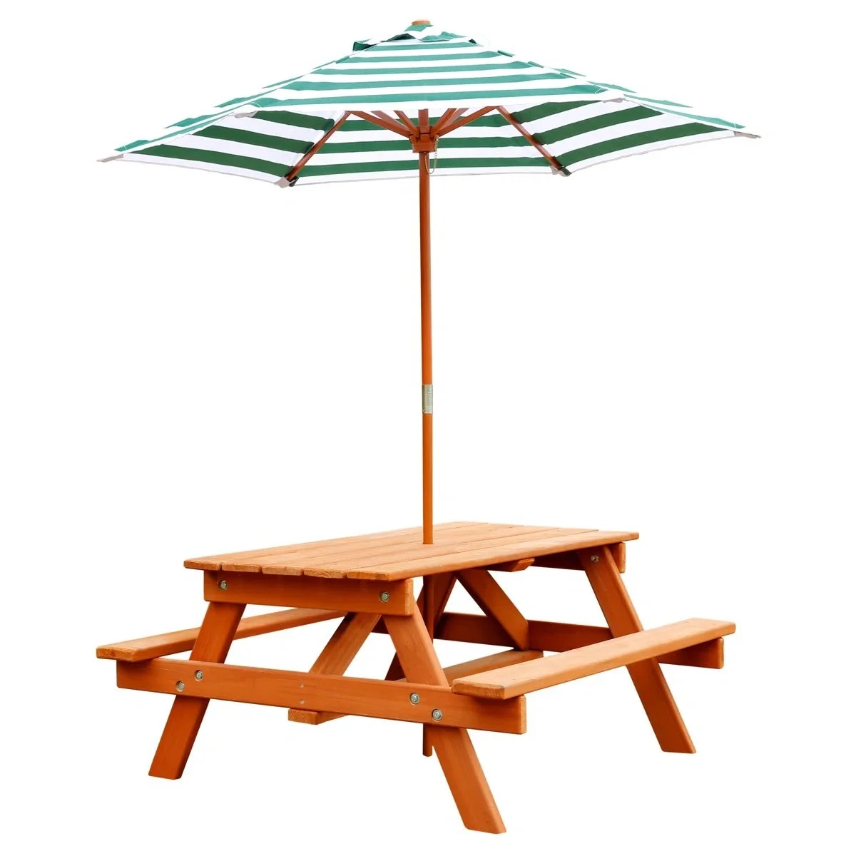Wayfair - $166.98 - Kid's Wooden Outdoor Picnic Table and Umbrella Set