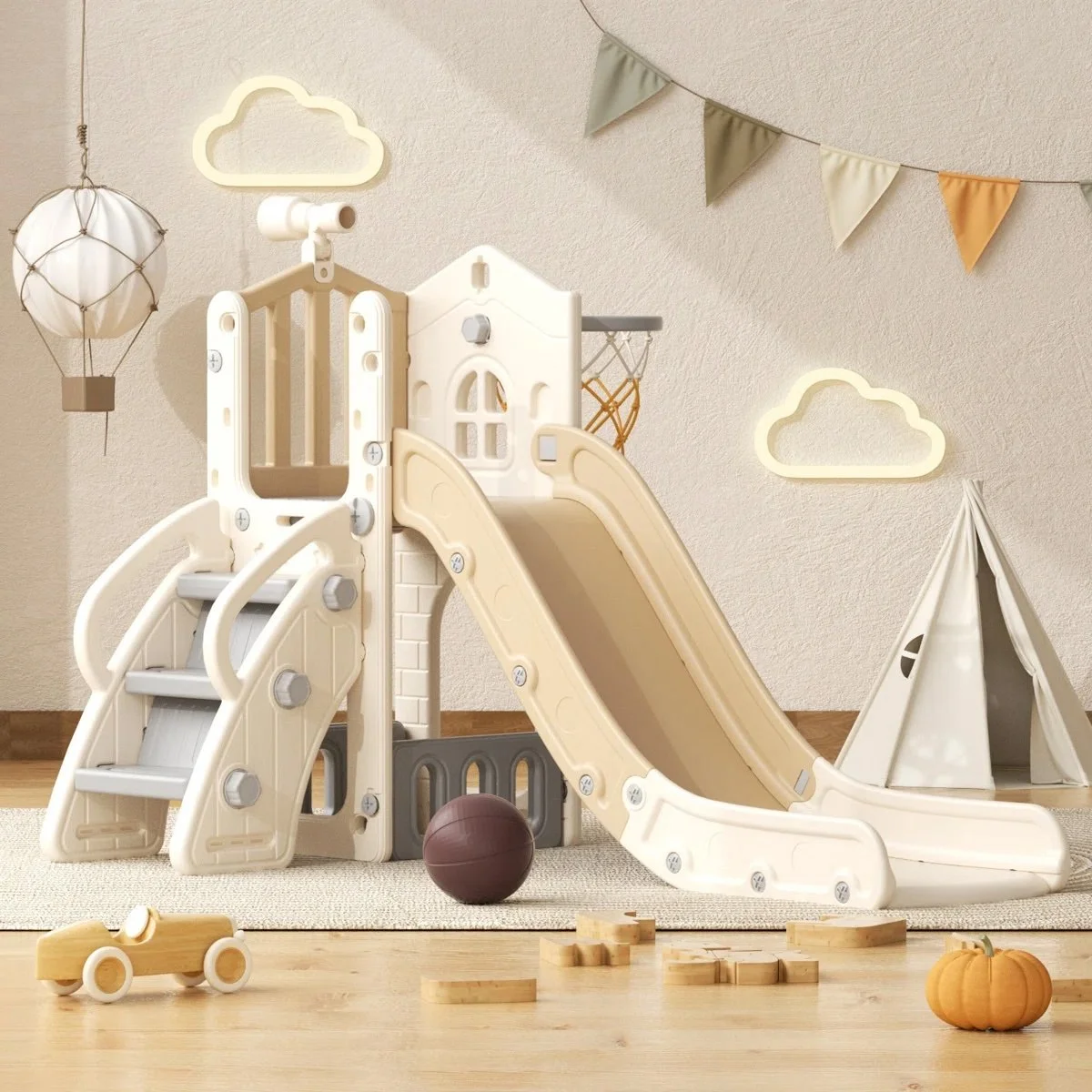 Wayfair - $106.99 - 6 In 1 Toddler Slide, Kids Climber Slide Indoor Outdoor Playset