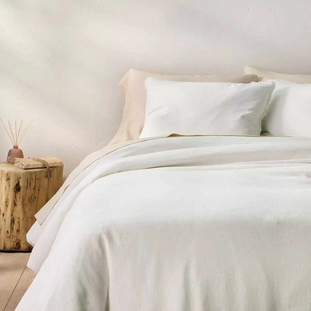 Target - $149 - Heavyweight Linen Blend Duvet Cover &amp; Sham Set