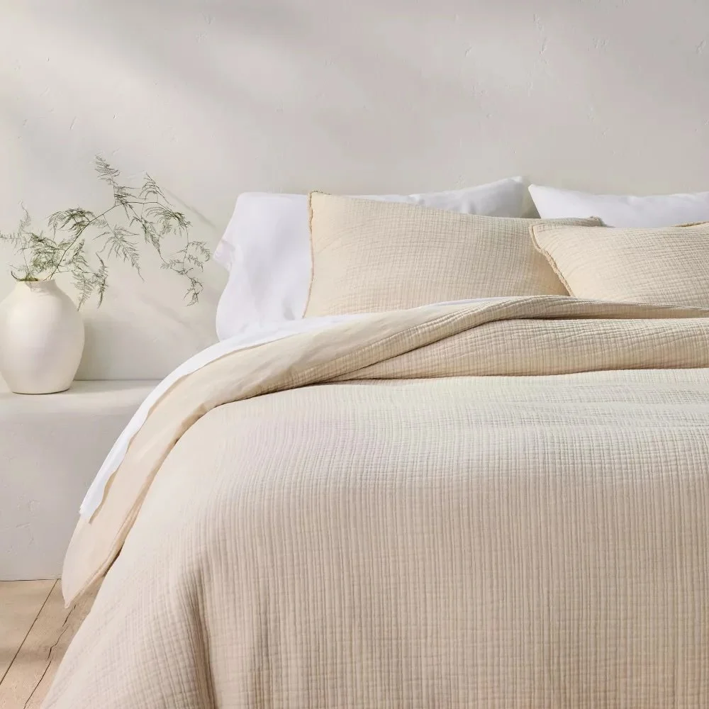 Target - $139 - Textured Chambray Cotton Duvet &amp; Sham Set