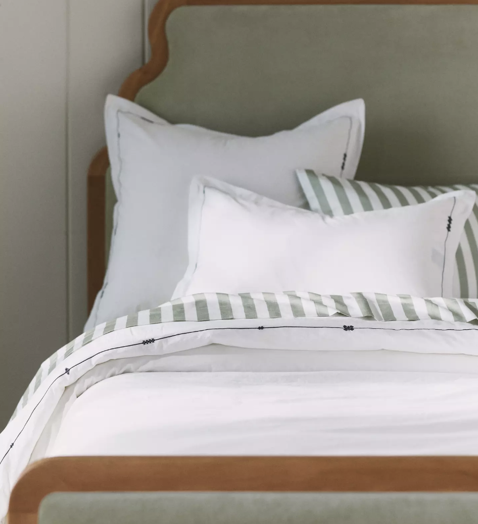 Anthropologie - $218 - Taylor Organic Cotton Percale Embroidered Duvet​