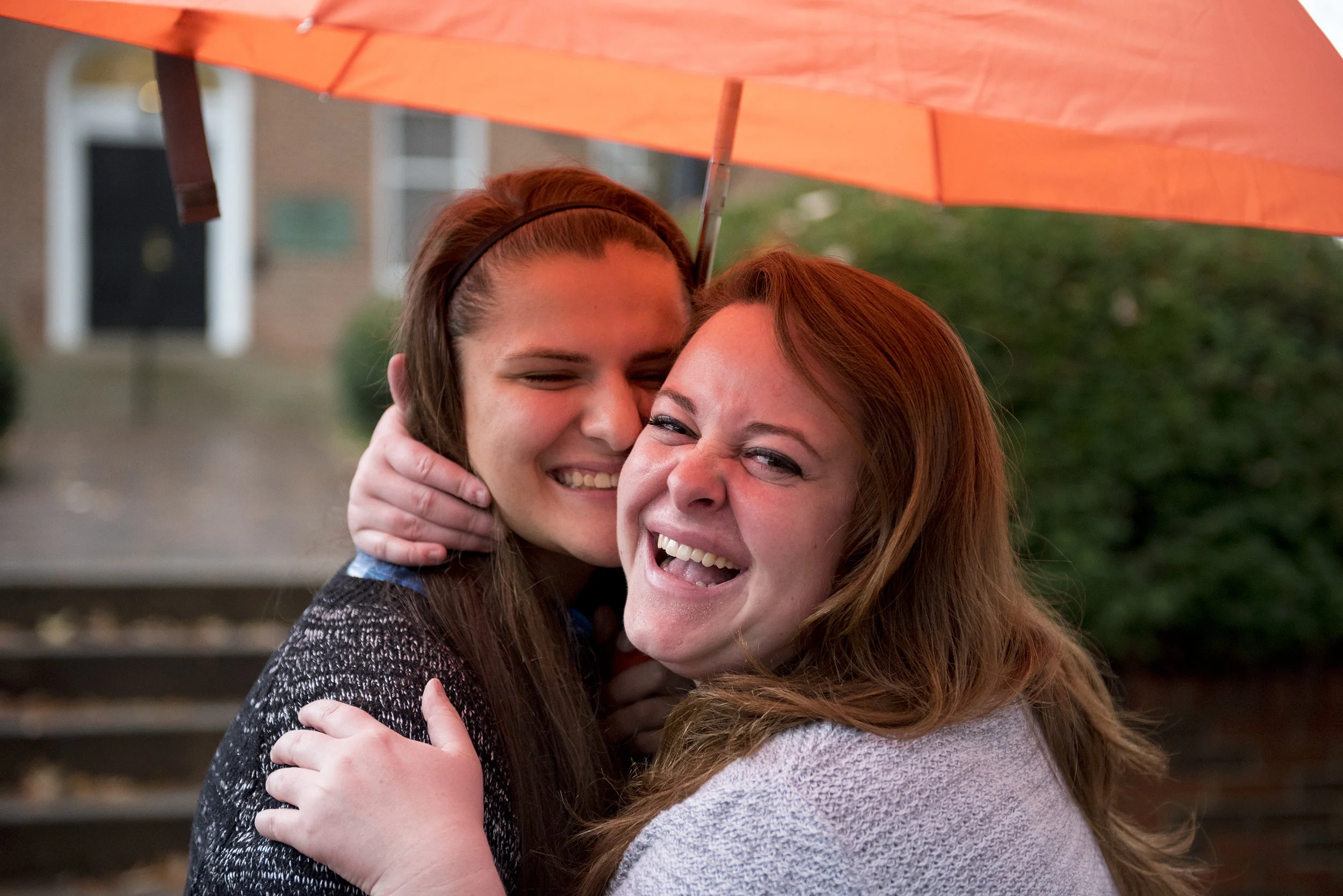 Juniors Erin Taggart (left) and Nicole Rhoads pose for a portrait in College Green. Taggart and Rhoads have been dating for almost two years, and met while living in James Hall on West Green. The two were chosen as "Cutest Couple" as a part of The Post's picks for the best of Athens 2016.
