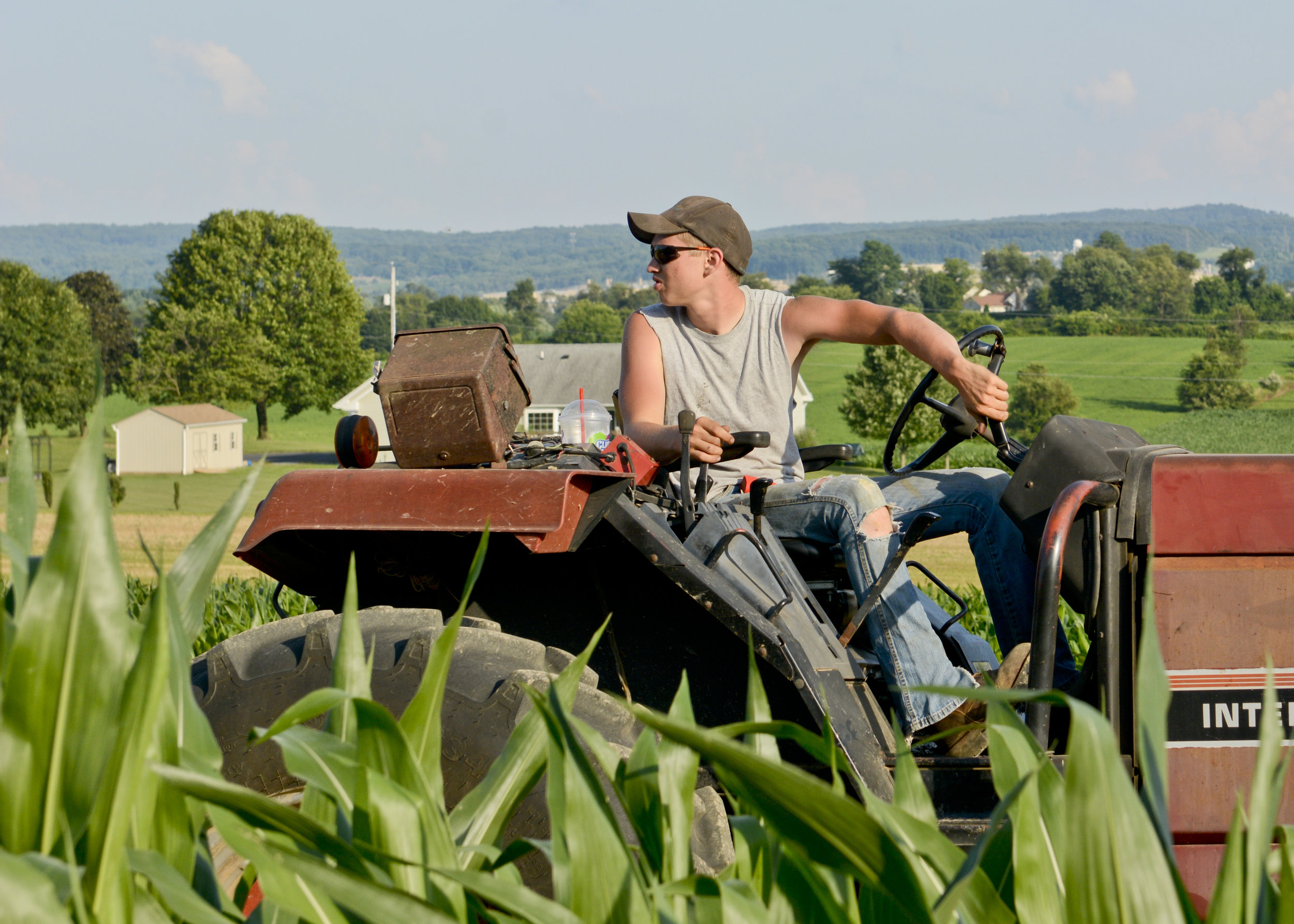 Samuel Angstadt, 19, went to work on his parents’ farm in Richmond Township after graduating from Fleetwood High School. He never seriously considered anything else, he says.