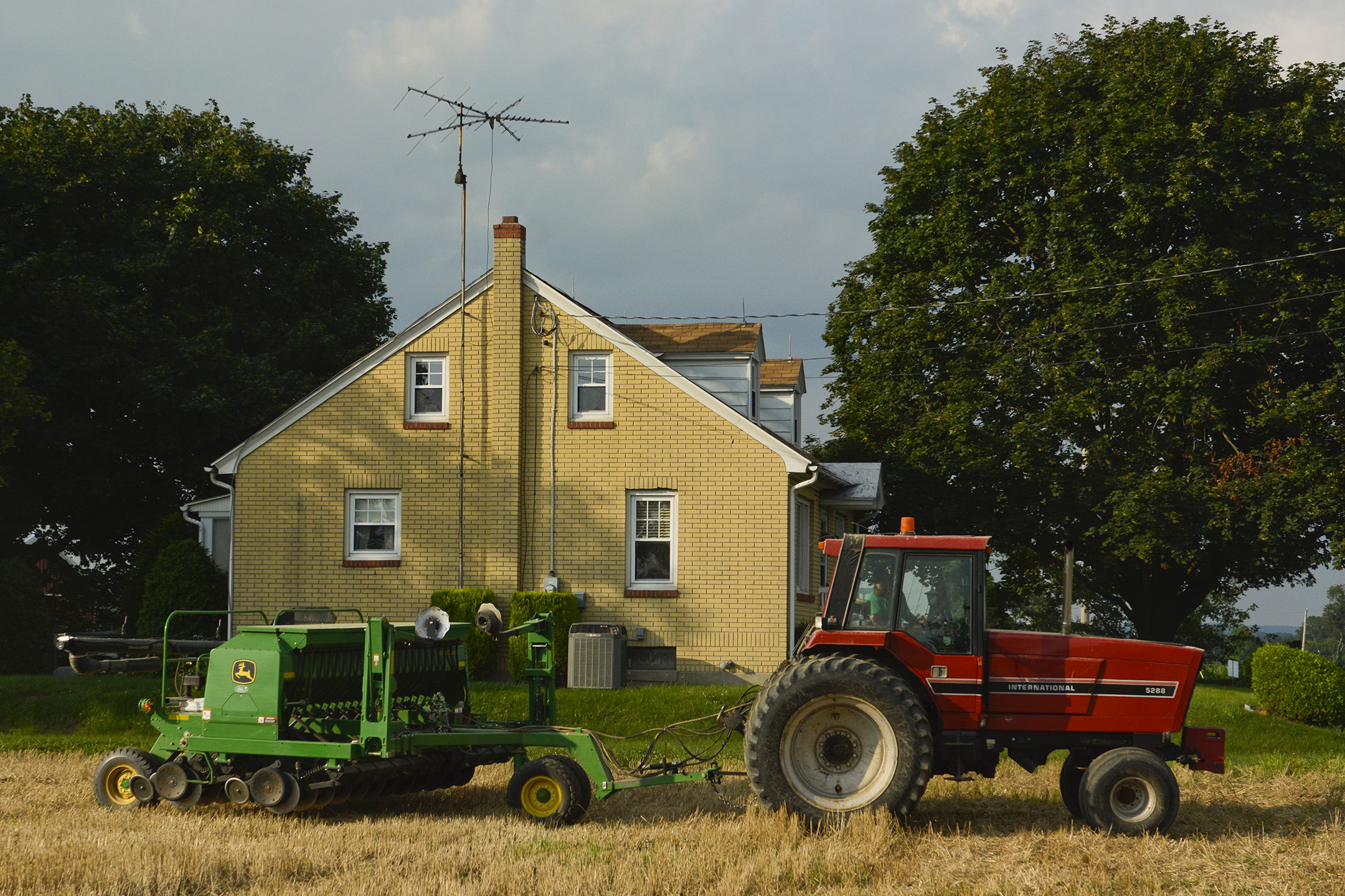Lee Gauker of Fleetwood works out in the fields at one of the Gauker Family's properties in Fleetwood.